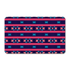 Stripes And Other Shapes Pattern 			magnet (rectangular) by LalyLauraFLM