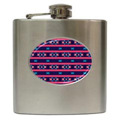 Stripes And Other Shapes Pattern 			hip Flask (6 Oz)