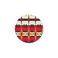 Rhombus Ovals And Stripes 			golf Ball Marker (4 Pack) by LalyLauraFLM