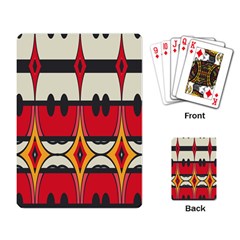 Rhombus Ovals And Stripes 			playing Cards Single Design by LalyLauraFLM