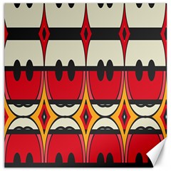 Rhombus Ovals And Stripes 			canvas 12  X 12 