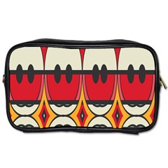 Rhombus Ovals And Stripes 			toiletries Bag (one Side) by LalyLauraFLM