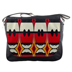 Rhombus Ovals And Stripes 			messenger Bag by LalyLauraFLM