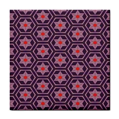 Flowers And Honeycomb Pattern 			tile Coaster by LalyLauraFLM