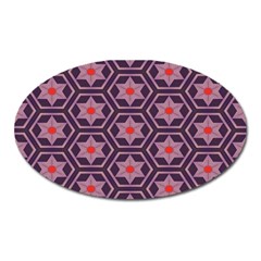 Flowers And Honeycomb Pattern 			magnet (oval) by LalyLauraFLM