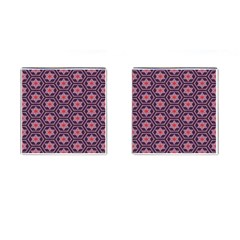 Flowers And Honeycomb Pattern 			cufflinks (square) by LalyLauraFLM