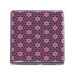 Flowers And Honeycomb Pattern 			memory Card Reader (square) by LalyLauraFLM