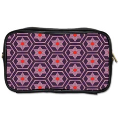 Flowers And Honeycomb Pattern 			toiletries Bag (one Side) by LalyLauraFLM