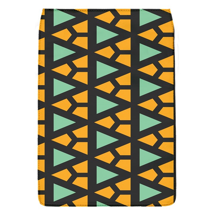 Green triangles and other shapes pattern			Removable Flap Cover (S)