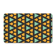 Green triangles and other shapes pattern 			Magnet (Rectangular)