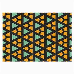 Green Triangles And Other Shapes Pattern 			large Glasses Cloth by LalyLauraFLM