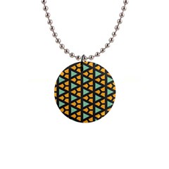 Green triangles and other shapes pattern 			1  Button Necklace