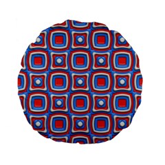 3d Squares 	standard 15  Premium Flano Round Cushion