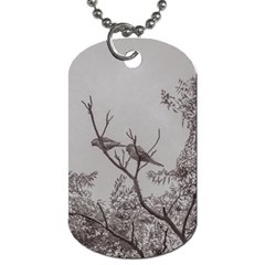 Couple Of Parrots In The Top Of A Tree Dog Tag (two Sides) by dflcprints