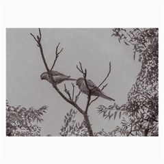 Couple Of Parrots In The Top Of A Tree Large Glasses Cloth (2-side) by dflcprints