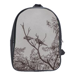 Couple Of Parrots In The Top Of A Tree School Bags(large)  by dflcprints