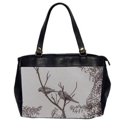 Couple Of Parrots In The Top Of A Tree Office Handbags (2 Sides)  by dflcprints