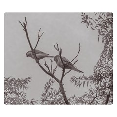 Couple Of Parrots In The Top Of A Tree Double Sided Flano Blanket (small) 