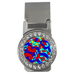 Colorful bent shapes 			Money Clip (CZ)