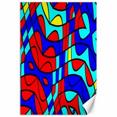 Colorful bent shapes 			Canvas 20  x 30 