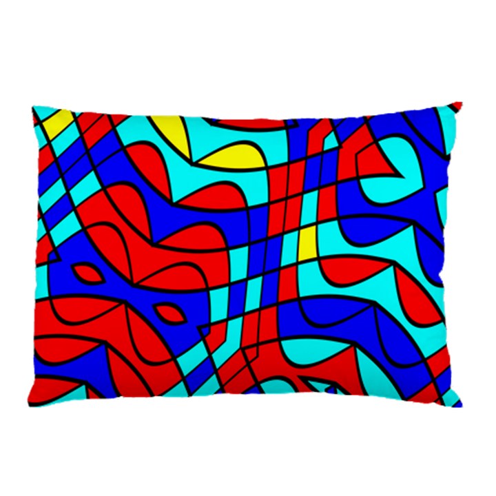 Colorful bent shapes 			Pillow Case