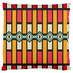 Rhombus And Stripes Pattern 	large Flano Cushion Case (two Sides)