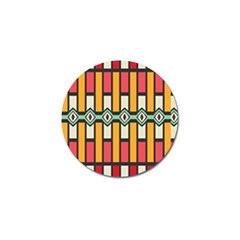 Rhombus And Stripes Pattern 			golf Ball Marker by LalyLauraFLM