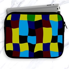 Distorted Squares In Retro Colors			apple Ipad 2/3/4 Zipper Case by LalyLauraFLM