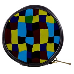 Distorted Squares In Retro Colors Mini Makeup Bag by LalyLauraFLM