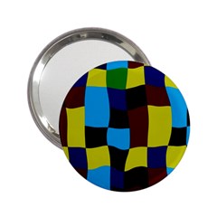 Distorted Squares In Retro Colors 			2 25  Handbag Mirror by LalyLauraFLM