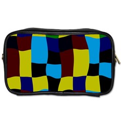 Distorted Squares In Retro Colors 			toiletries Bag (one Side) by LalyLauraFLM