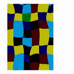 Distorted Squares In Retro Colors Small Garden Flag