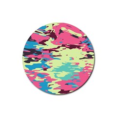 Chaos Texture 			rubber Coaster (round) by LalyLauraFLM