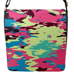 Chaos Texture 			flap Closure Messenger Bag (s) by LalyLauraFLM