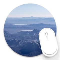 Window Plane View Of Andes Mountains Round Mousepads by dflcprints