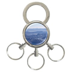 Window Plane View Of Andes Mountains 3-ring Key Chains by dflcprints