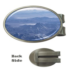 Window Plane View Of Andes Mountains Money Clips (oval)  by dflcprints