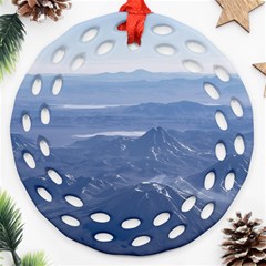 Window Plane View Of Andes Mountains Ornament (round Filigree) 