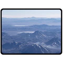 Window Plane View Of Andes Mountains Double Sided Fleece Blanket (large) 