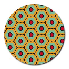 Floral Pattern 			round Mousepad by LalyLauraFLM