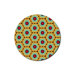 Floral Pattern 			rubber Coaster (round) by LalyLauraFLM