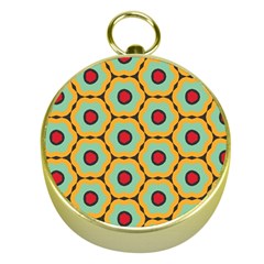 Floral Pattern 			gold Compass