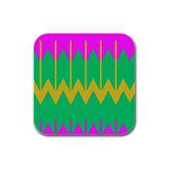 Chevrons 			rubber Square Coaster (4 Pack by LalyLauraFLM