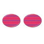 Hearts and rhombus pattern 			Cufflinks (Oval) Front(Pair)