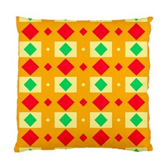 Green Red Yellow Rhombus Pattern 	standard Cushion Case (two Sides) by LalyLauraFLM