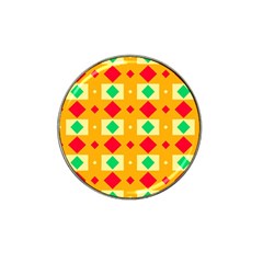 Green Red Yellow Rhombus Pattern 			hat Clip Ball Marker by LalyLauraFLM