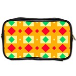 Green red yellow rhombus pattern 			Toiletries Bag (One Side) Front