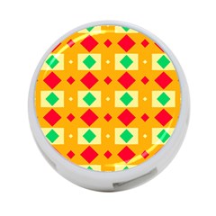 Green Red Yellow Rhombus Pattern 			4-port Usb Hub (one Side) by LalyLauraFLM