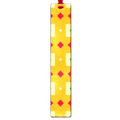 Green Red Yellow Rhombus Pattern 			large Book Mark by LalyLauraFLM