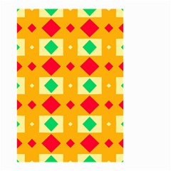 Green Red Yellow Rhombus Pattern Small Garden Flag